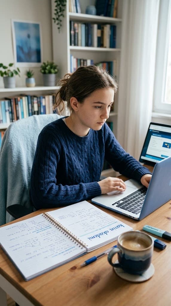 Karin Akademi öğrencisi online dersinde